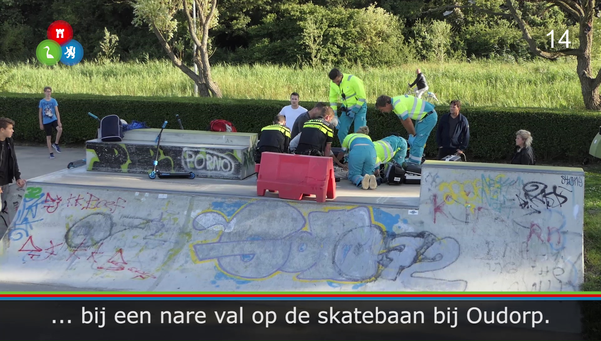 Jongetje gewond na nare val op skatebaan Munnikenweg in Alkmaar (30s VIDEO)