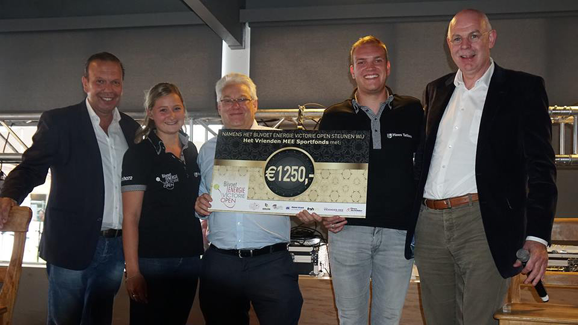 Bijvoet Energie Victorie Open doneert 1.250 euro aan Vrienden MEE Sportfonds