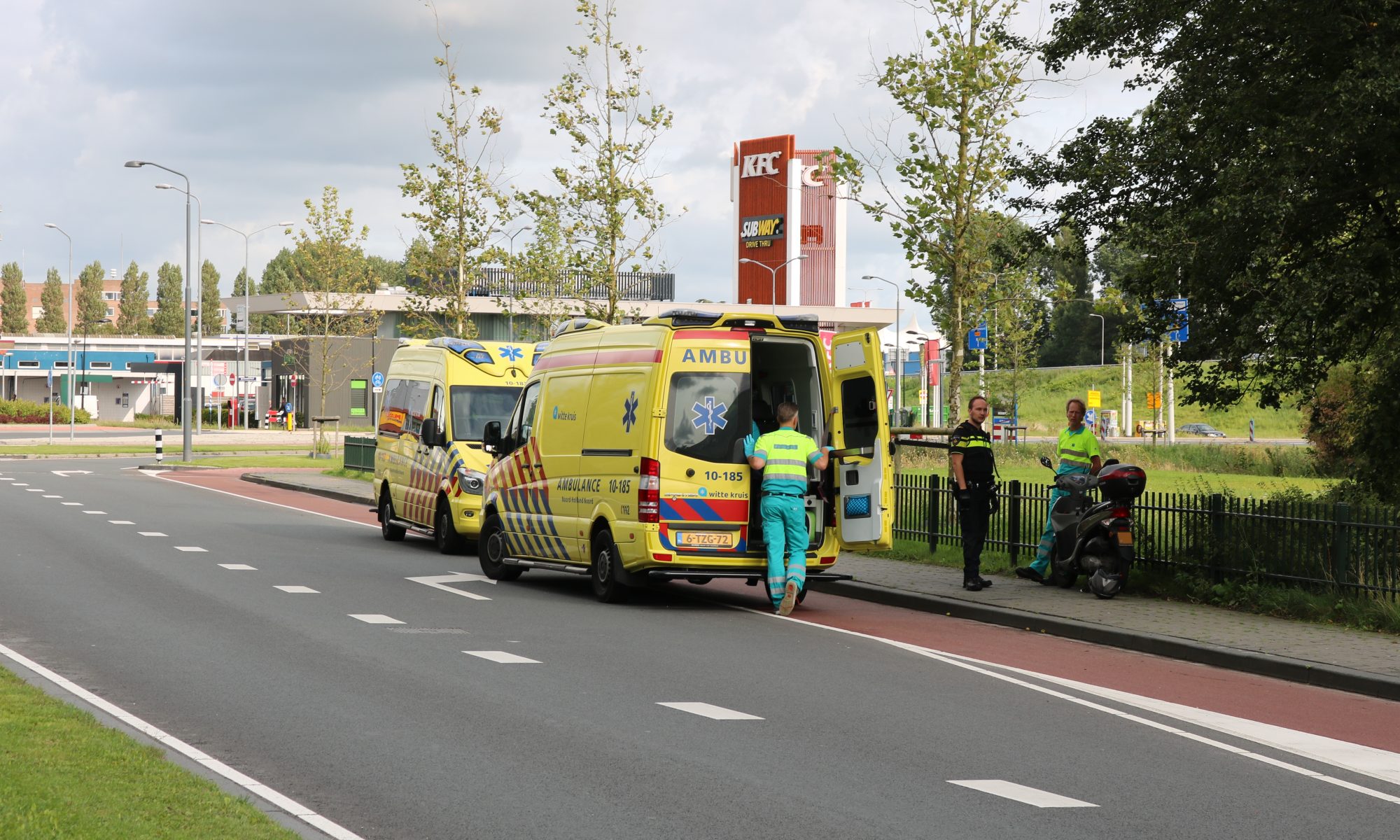 Brommerrijder gewond geraakt bij éénzijdig ongeval