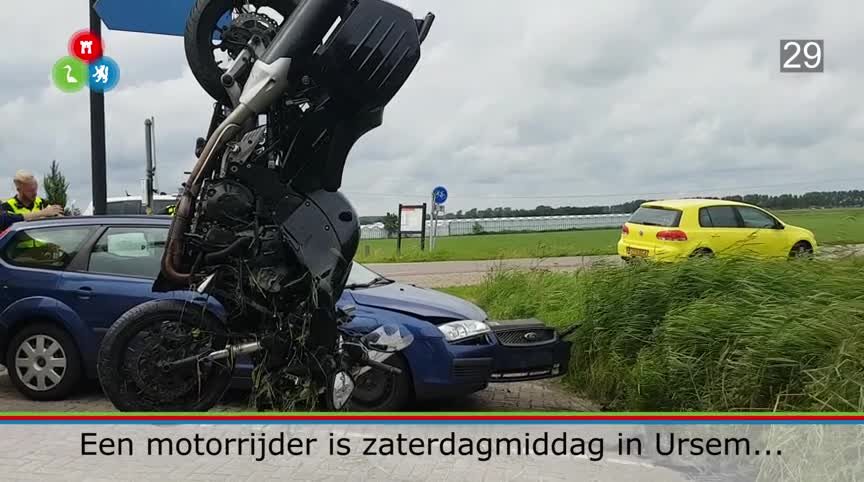 motorrijder te water in ursem