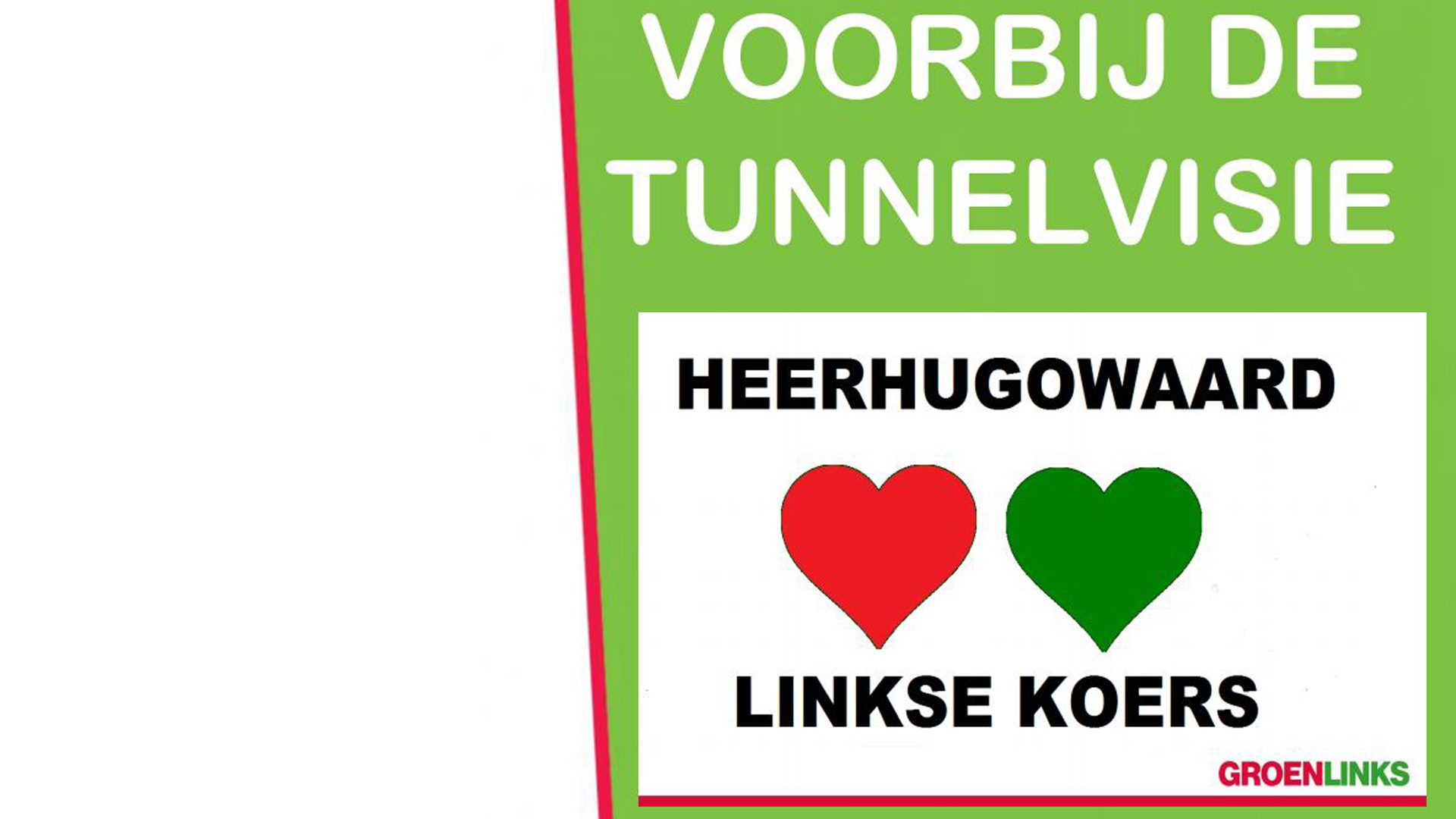 GroenLinks presenteert concept verkiezingsprogramma ‘Voorbij de tunnelvisie’