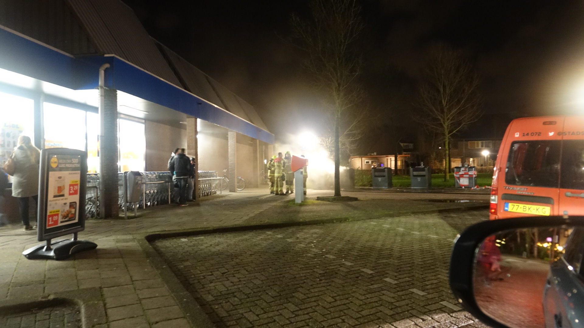 Brand in ondergrondse kledingcontainer Koedijk 2