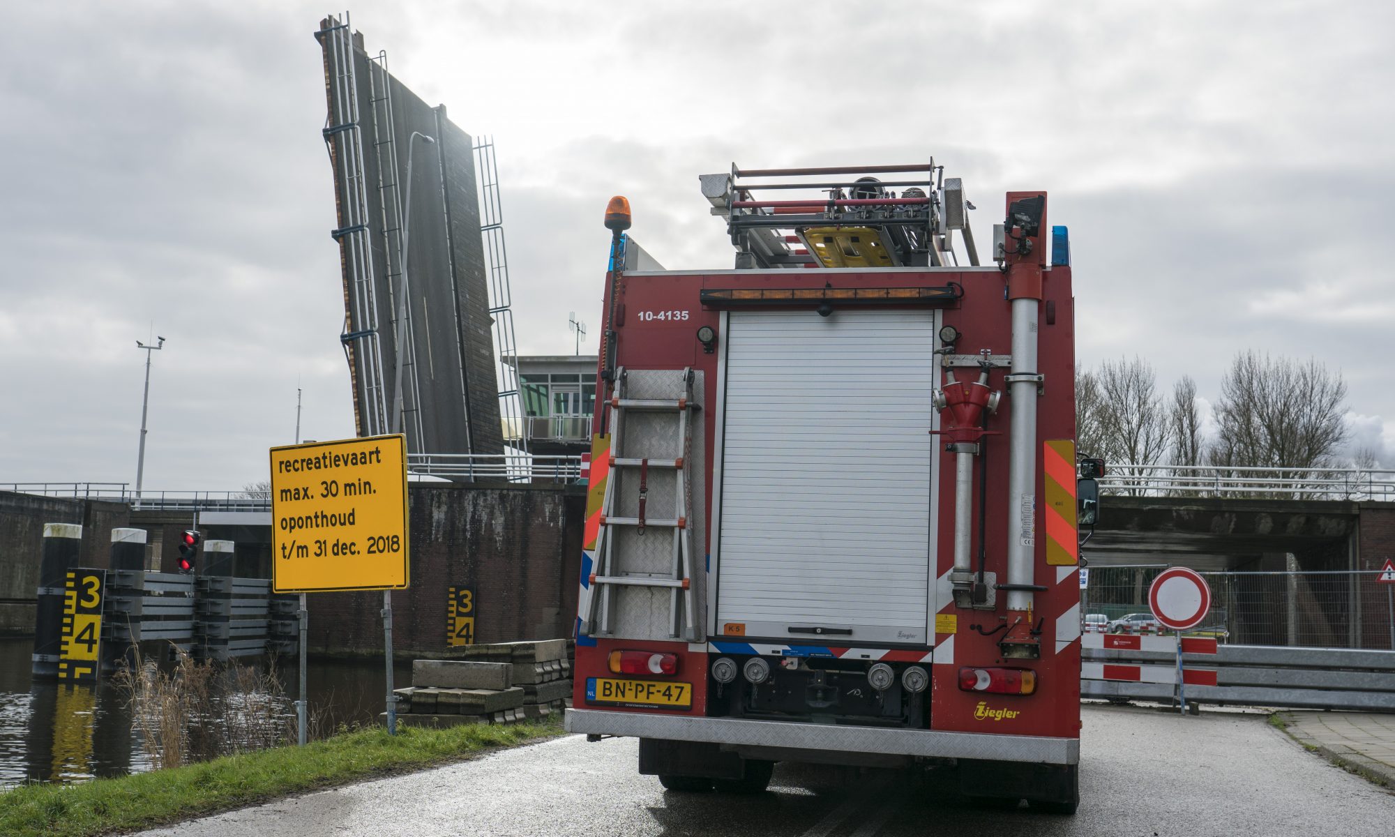 Gaslek gemeld bij werkzaamheden Leeghwaterbrug Alkmaar