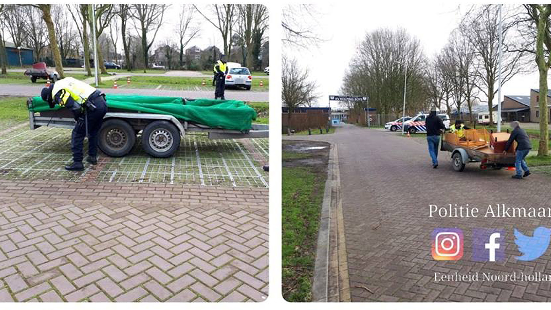 Politie houdt verkeerscontrole bij Herenweg Oudorp