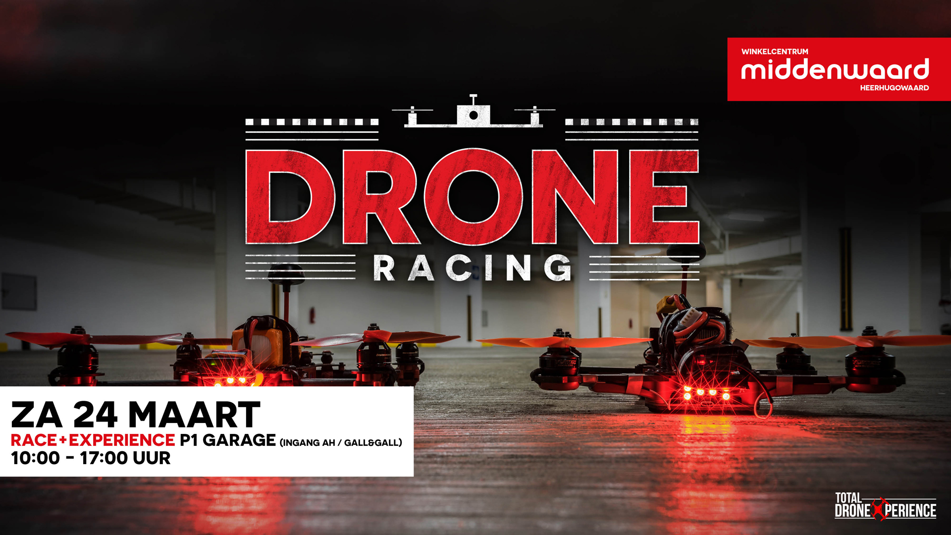 Drone Racing Middenwaard op 24 maart terug in parkeergarage P1