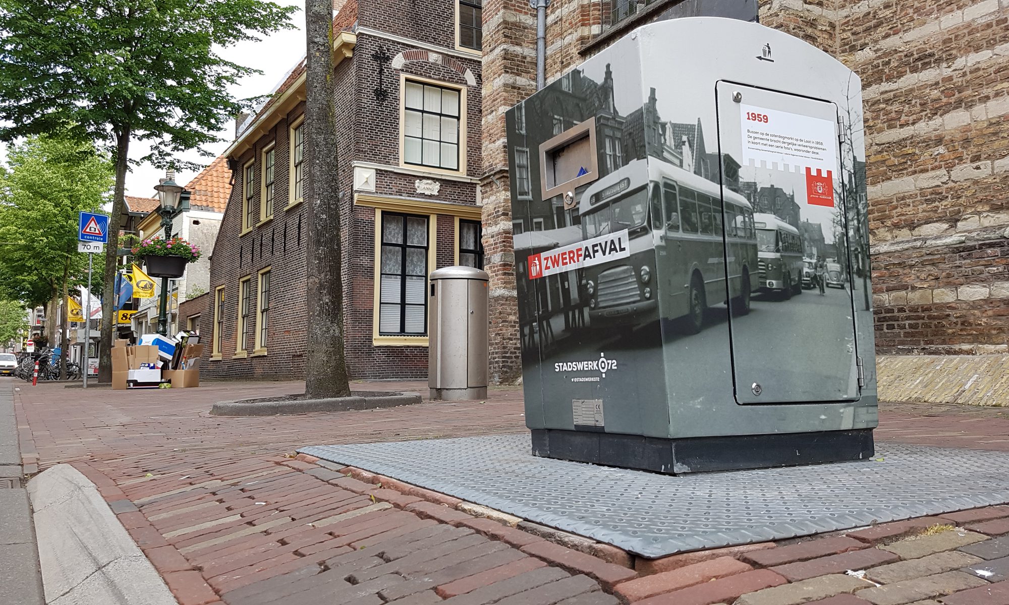 Alkmaar pimpt vuilcontainers met oude stadsafbeeldingen