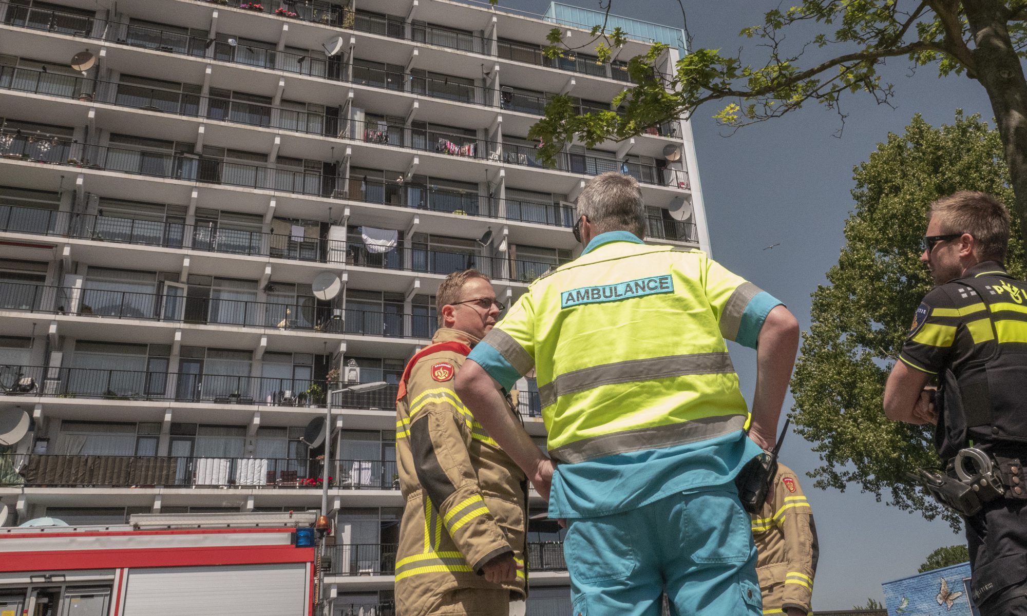 Brand in keuken flatwoning Melis Stokelaan