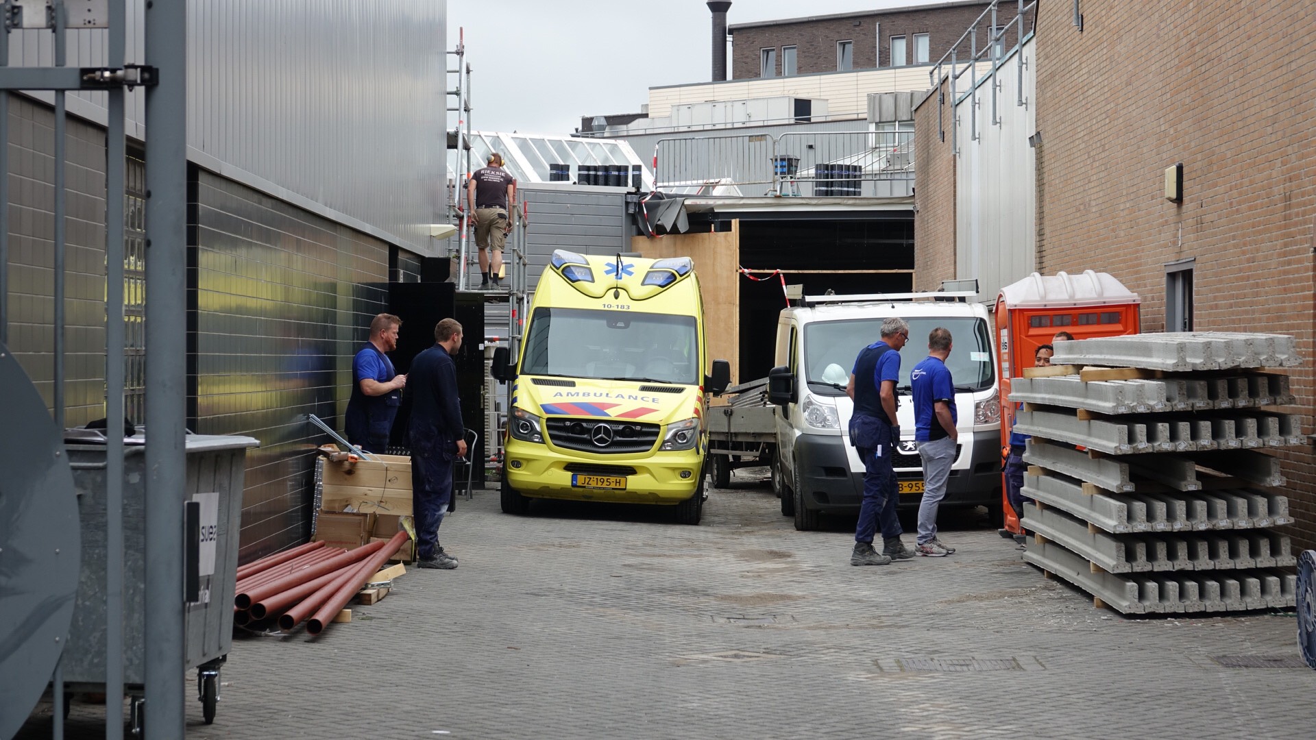 Ongeluk tijdens werkzaamheden Middenwaard