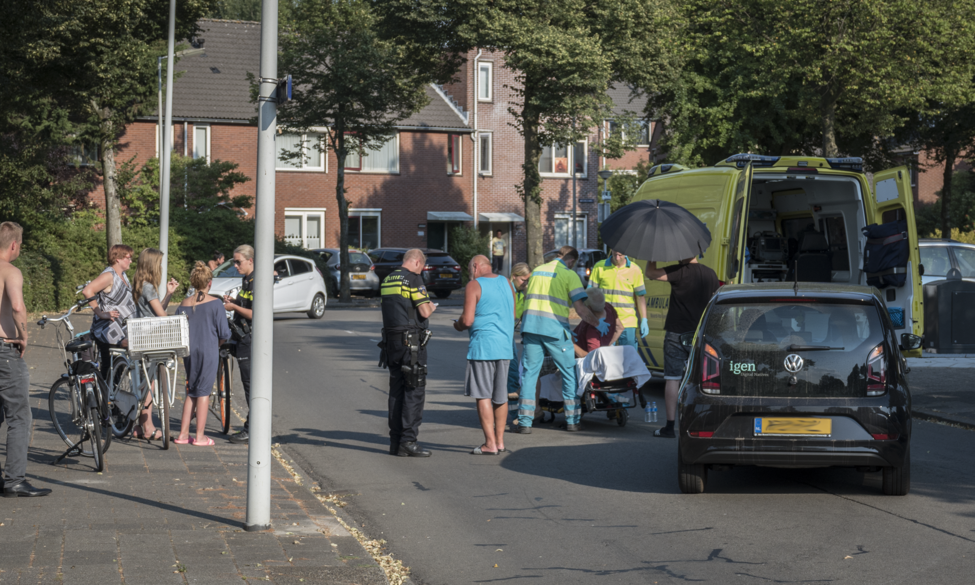 Fietser ligt na blackout 'in de weg'