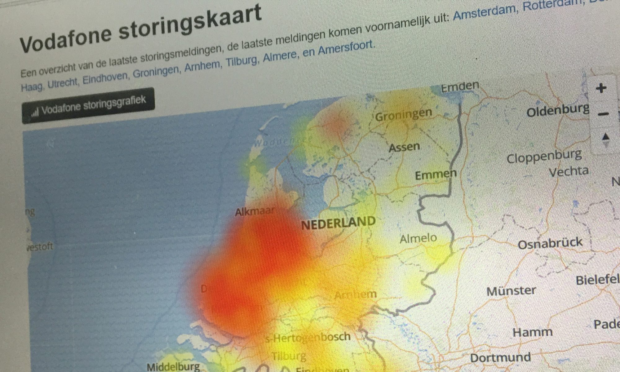 Landelijke storing Vodafone-netwerk 1