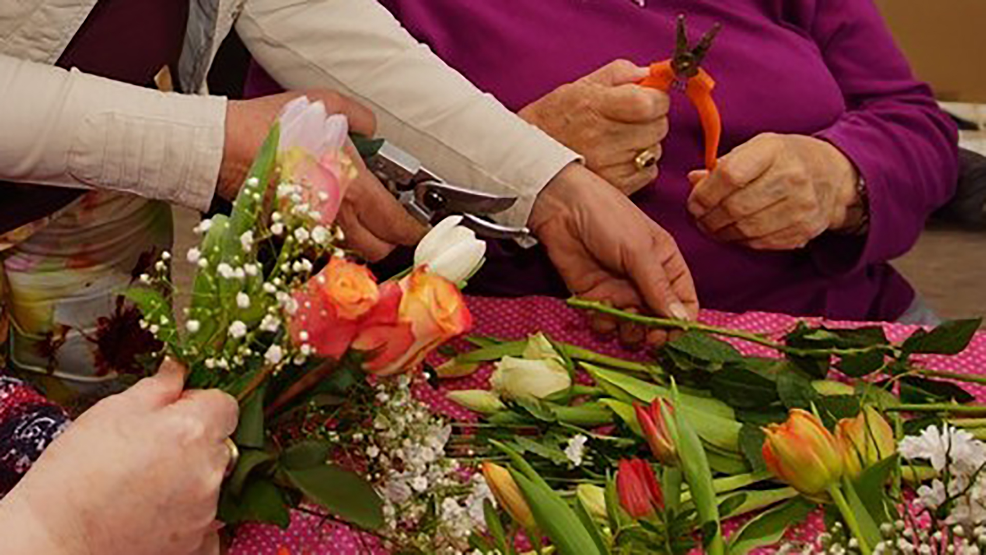 Demonstratie Bloemschikken bij Theater Vrij Zijn Alkmaar