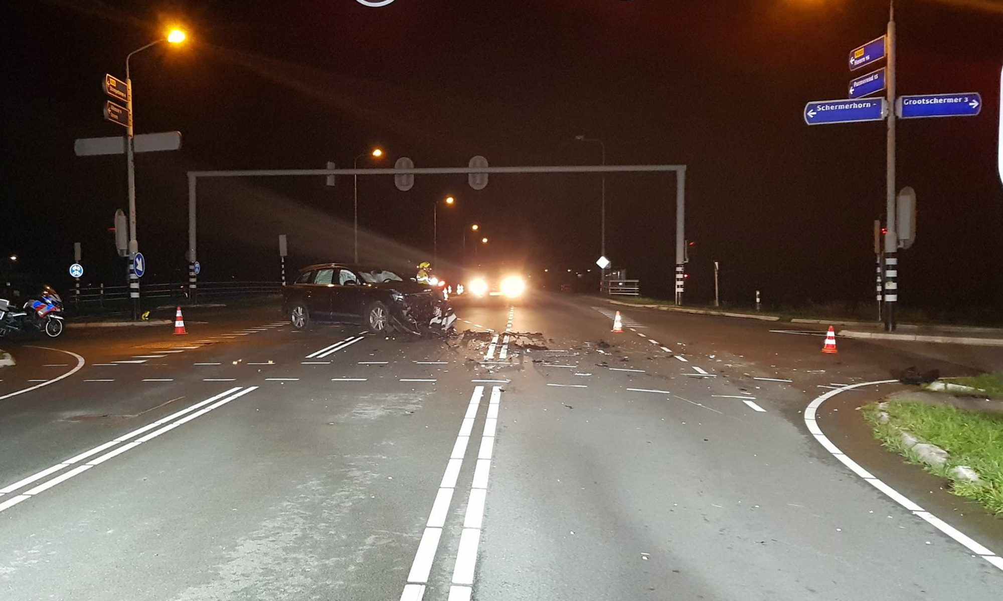 Motorrijder ernstig gewond na botsing met auto bij Schermerhorn