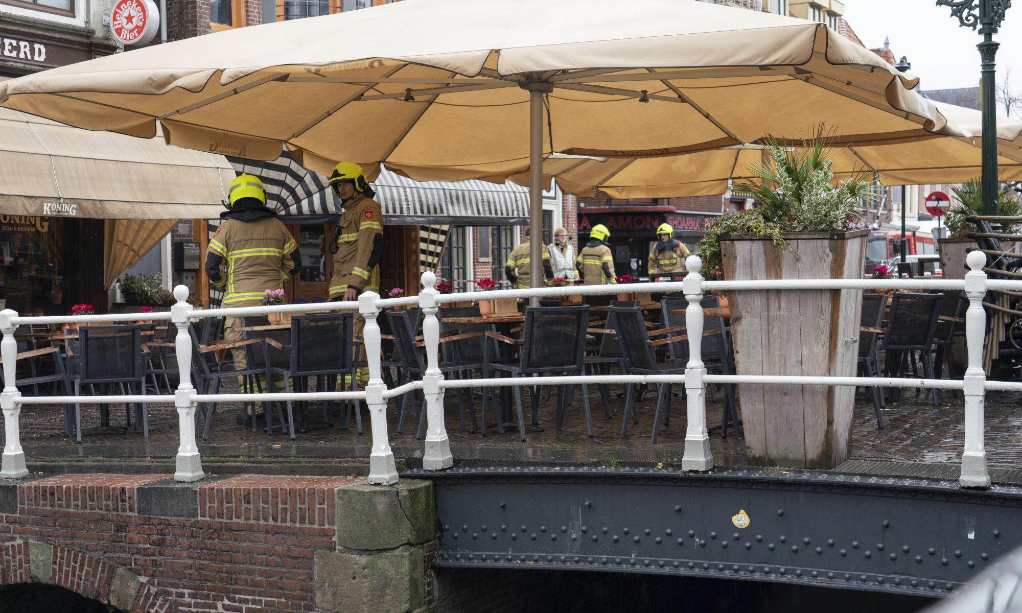 Gaslek op Platte Stenenbrug Alkmaar