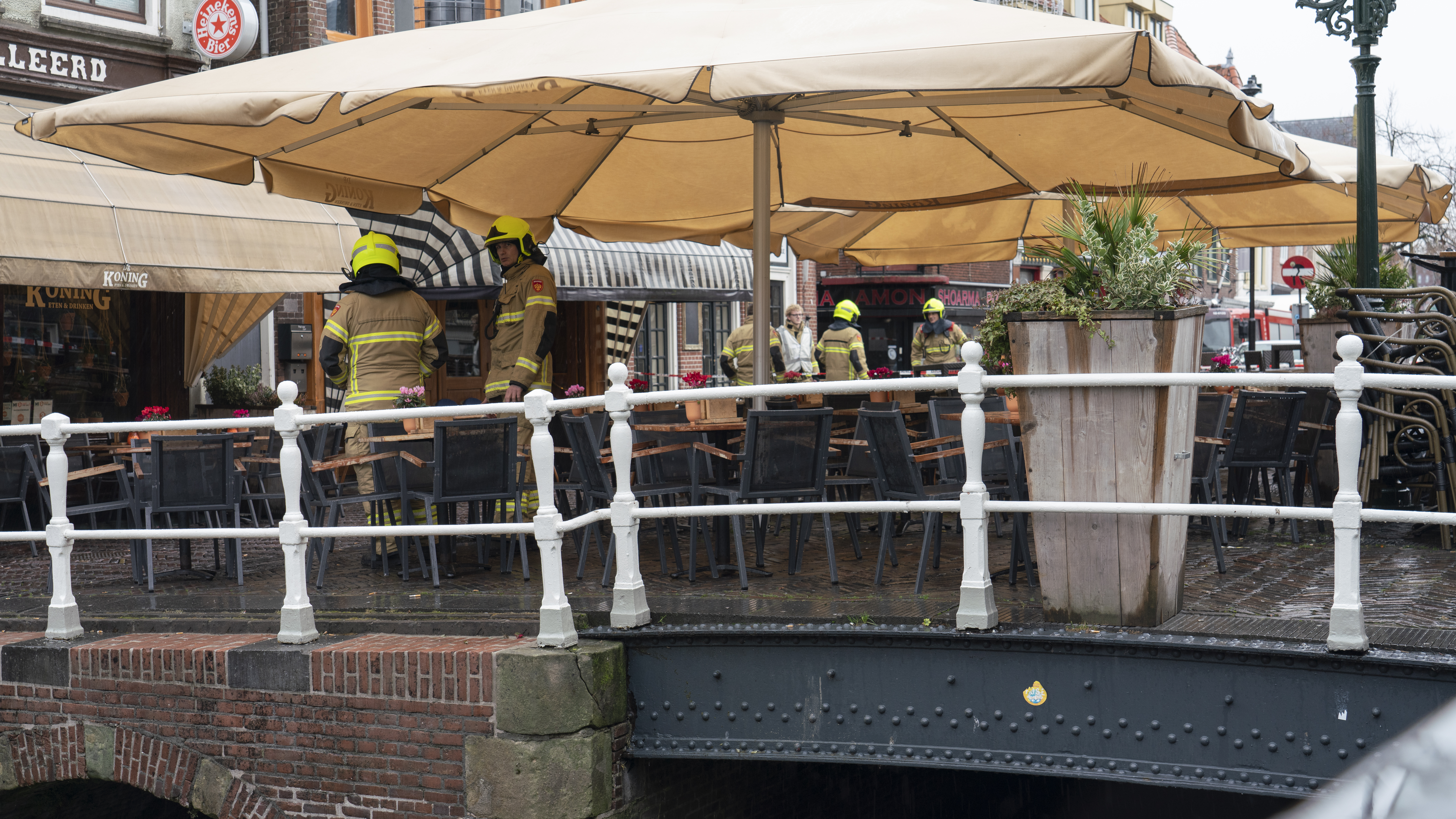 Gaslek op Platte Stenenbrug Alkmaar
