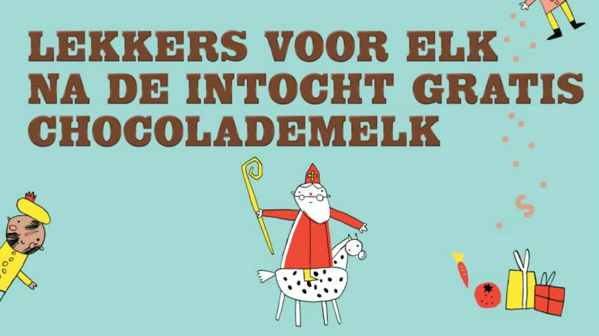 Gratis chocolademelk bij HEMA na Sinterklaasintocht