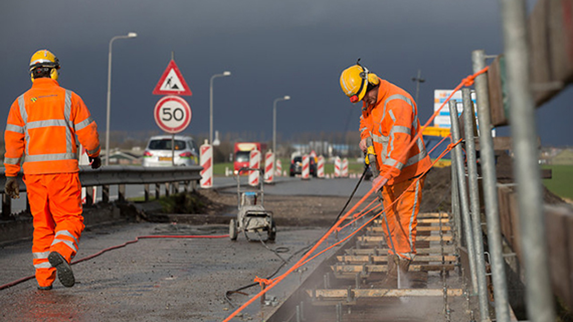 Herstelwerkzaamheden op N242 nabij De Nollen Alkmaar