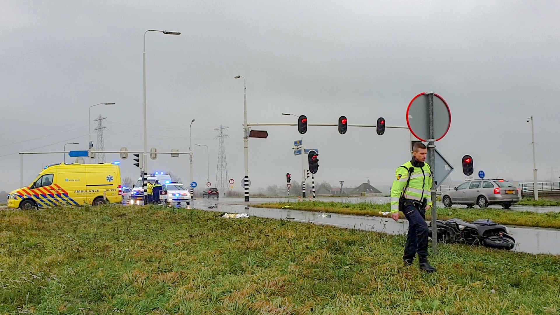 Motorrijder ernstig gewond na ongeval op N244