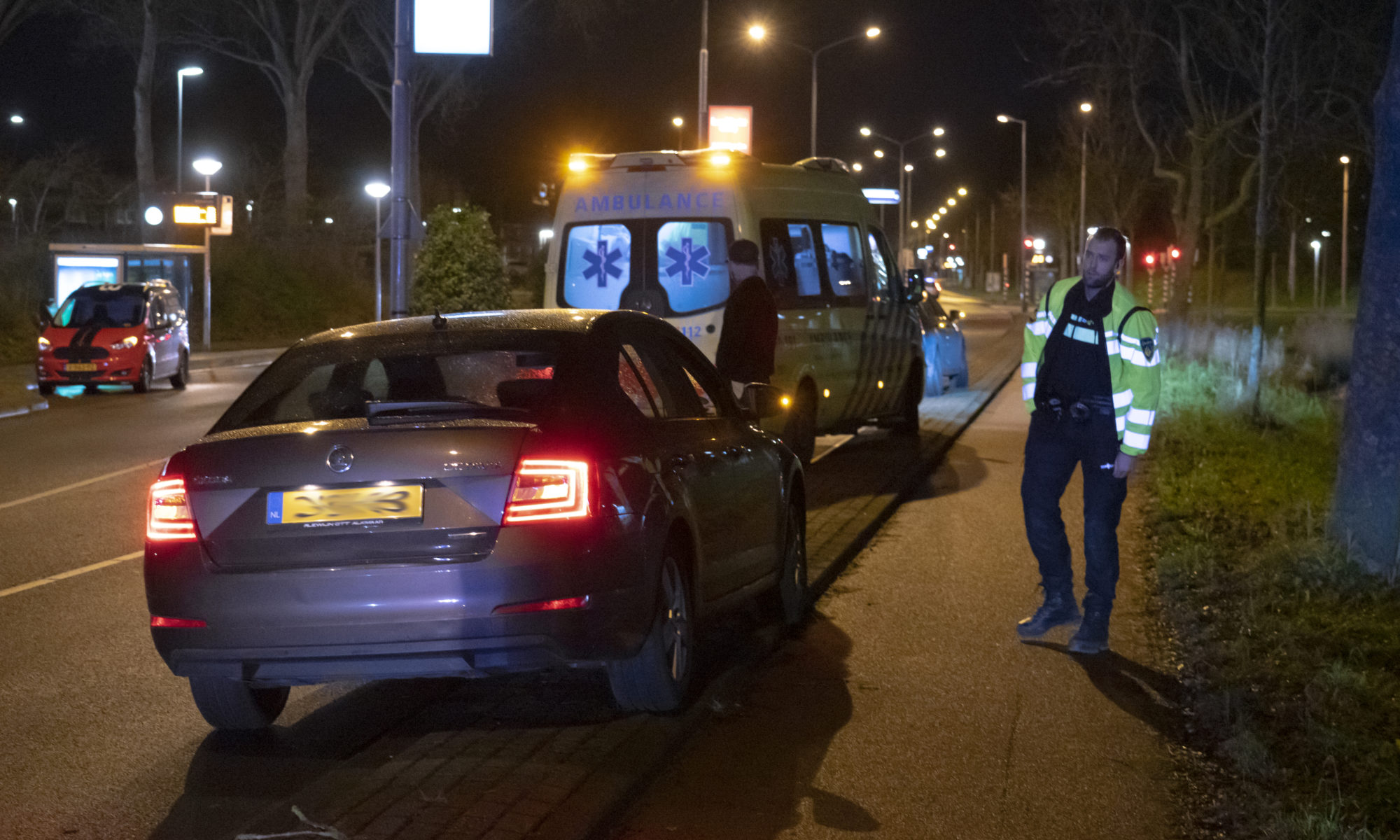 Automobiliste gewond bij kop-staartbotsing Nieuwe Schermerweg