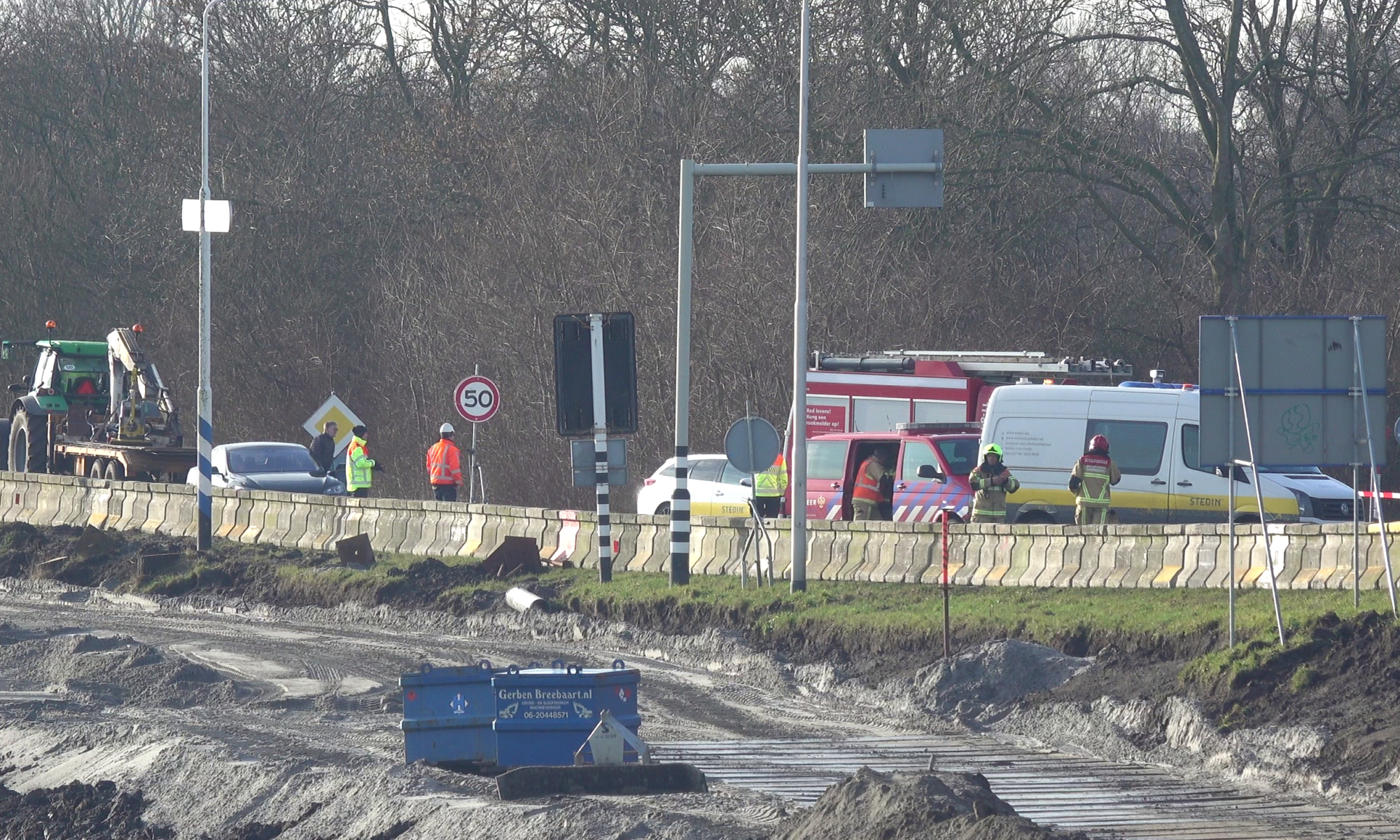 [UPDATE] Gaslek langs N246 ter hoogte van Kogerpolder zorgt voor flinke file