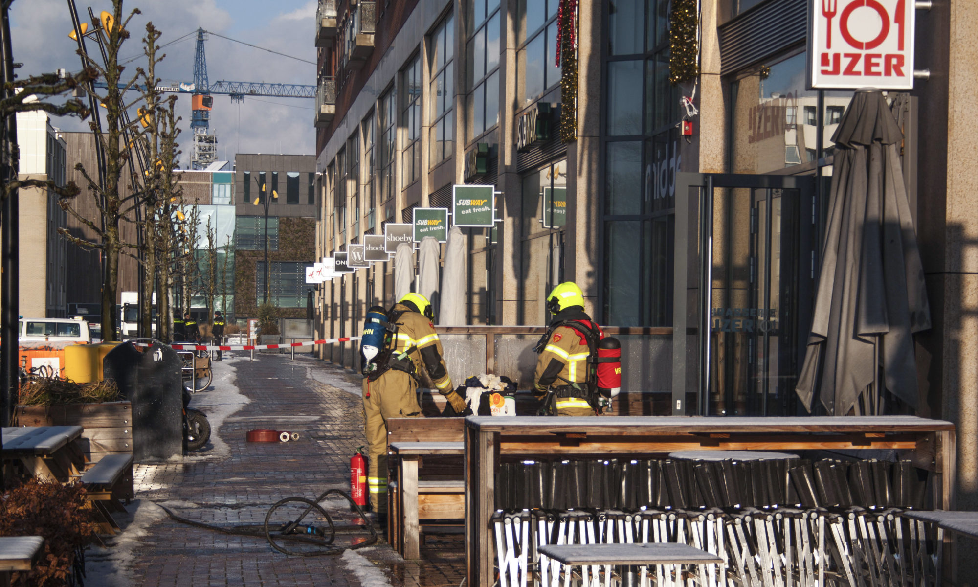 Waardse brasserie IJzer getroffen door kortsluiting en brand in wasdroger