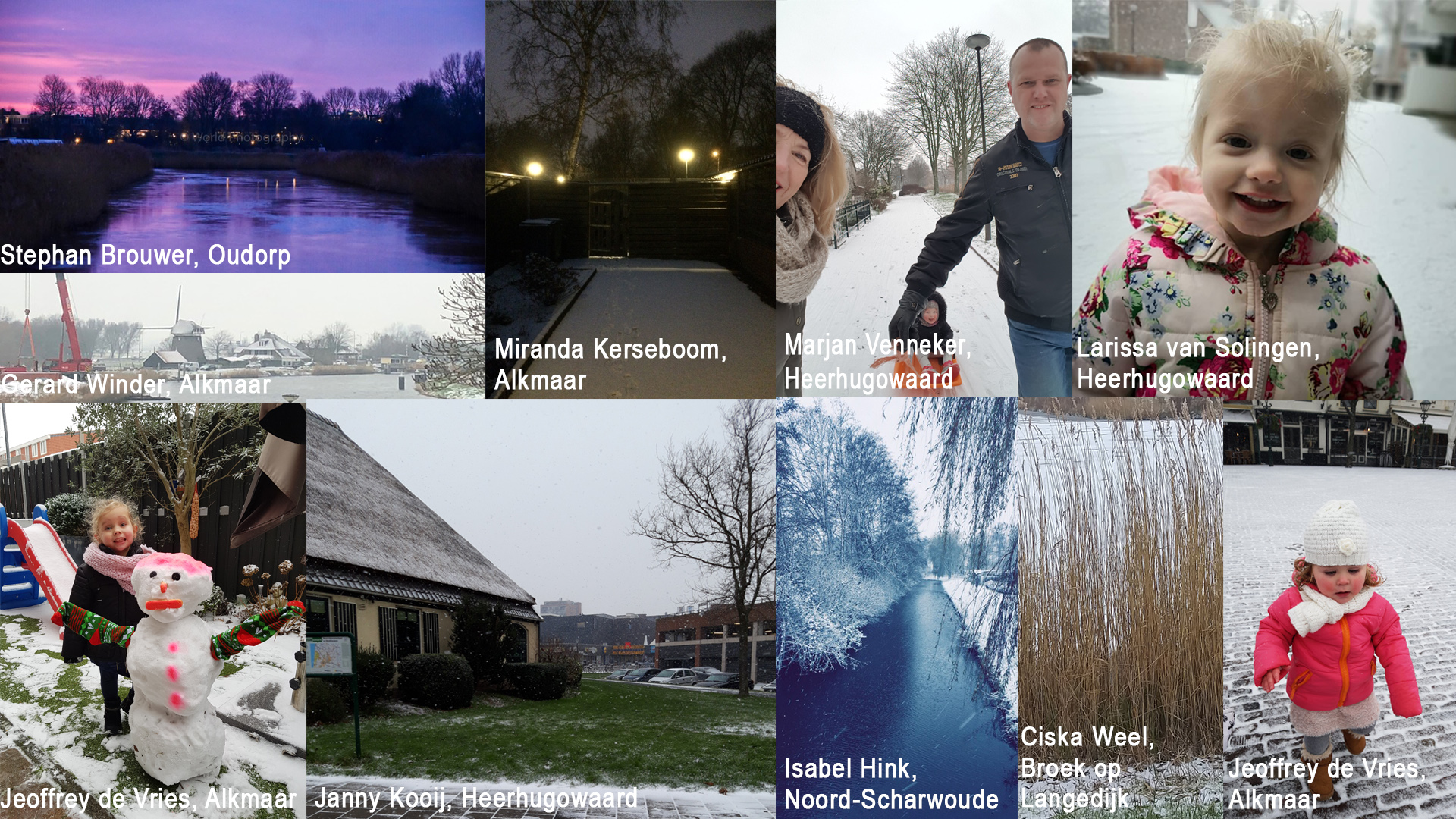 Zo zag het HAL-gebied er dinsdag uit in de eerste sneeuw van 2019