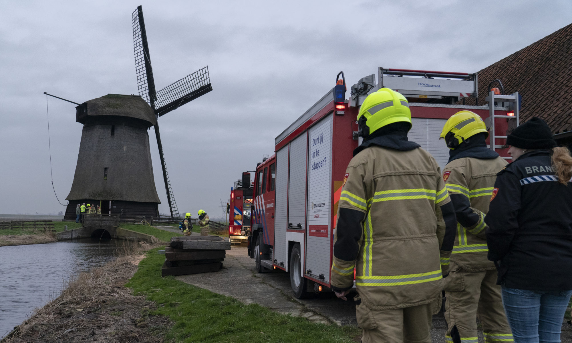 'Bijna brand' in molen langs Noordervaart in Schermerhorn