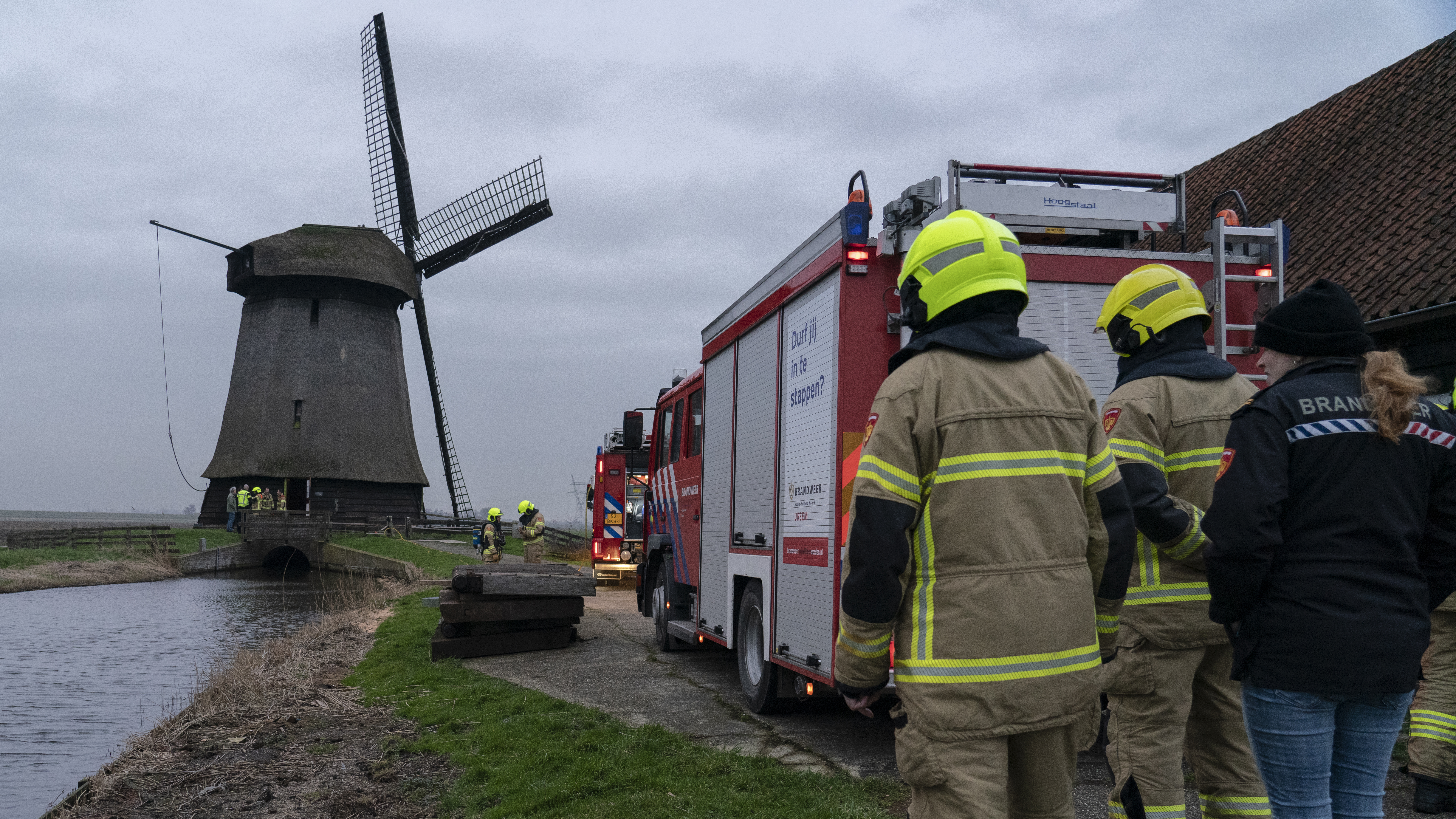 'Bijna brand' in molen langs Noordervaart in Schermerhorn
