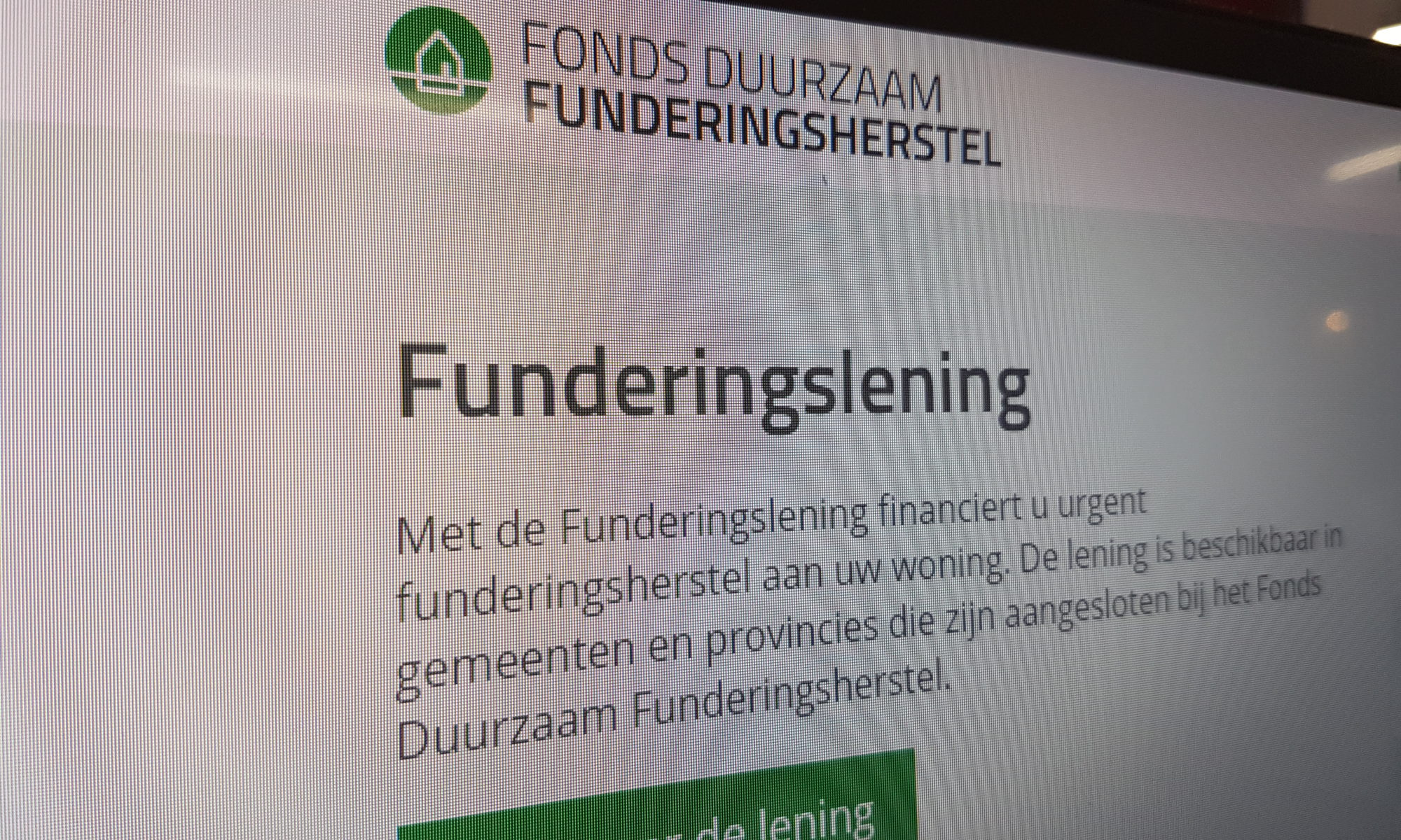 Grondwaterdaling veroorzaakt verzakken van fundering