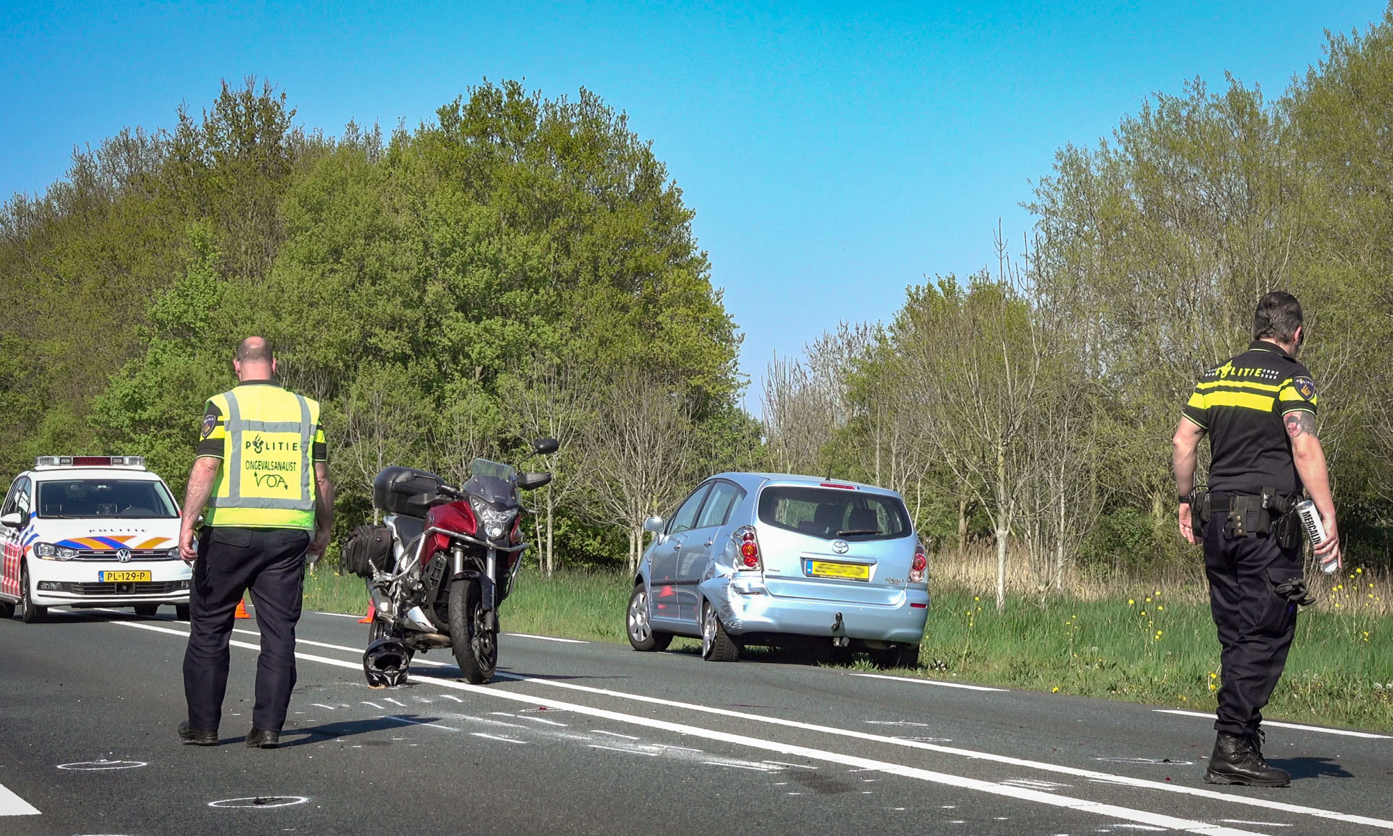 Duitse motorrijder zwaar gewond na ongeval op Steve Bikoweg bij Alkmaar