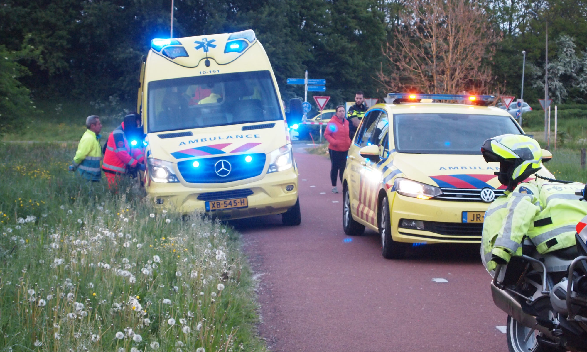 Traumaheli landt voor onwel geworden hardloper in Alkmaar-Noord