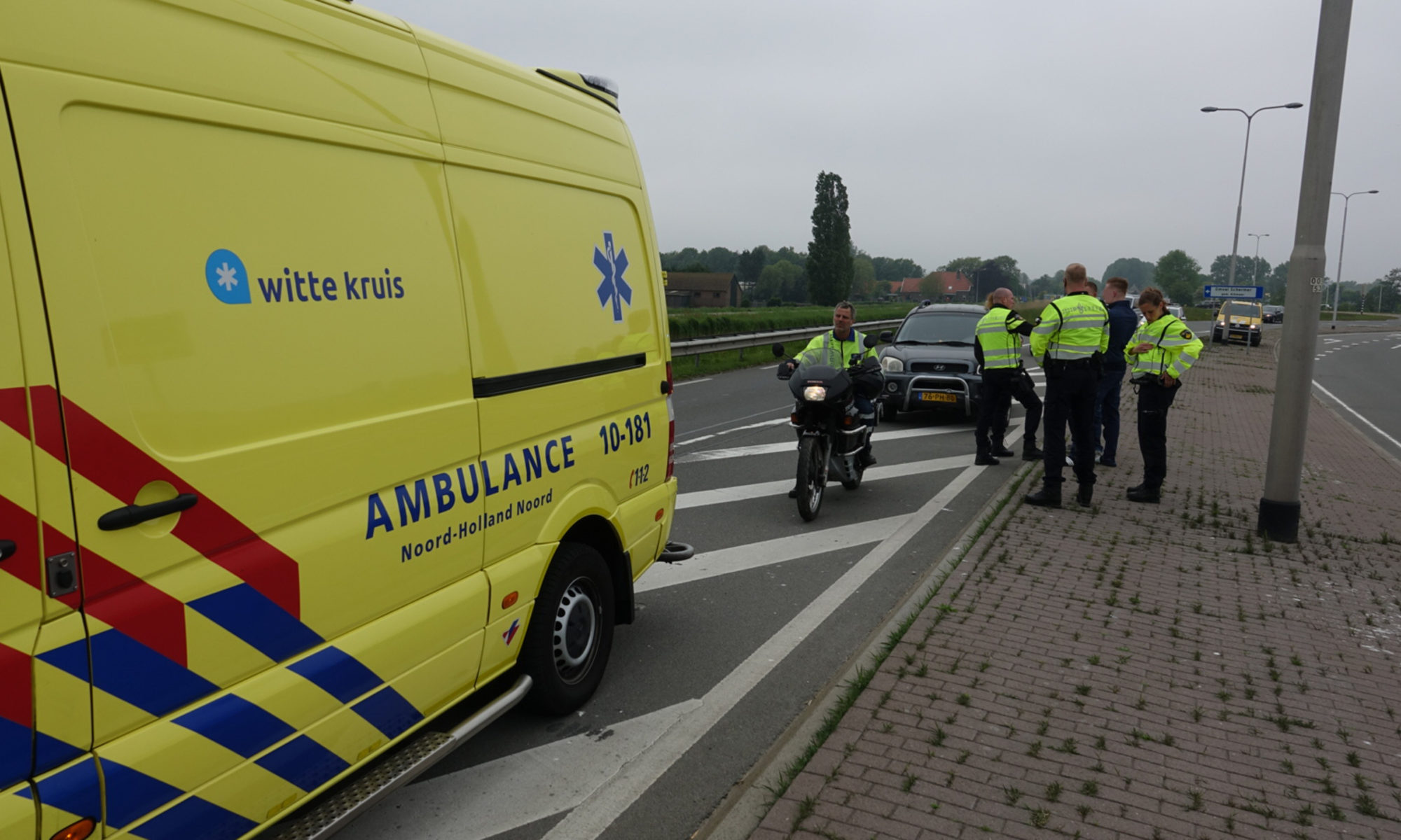 Motorrijder onderuit op Noordervaart