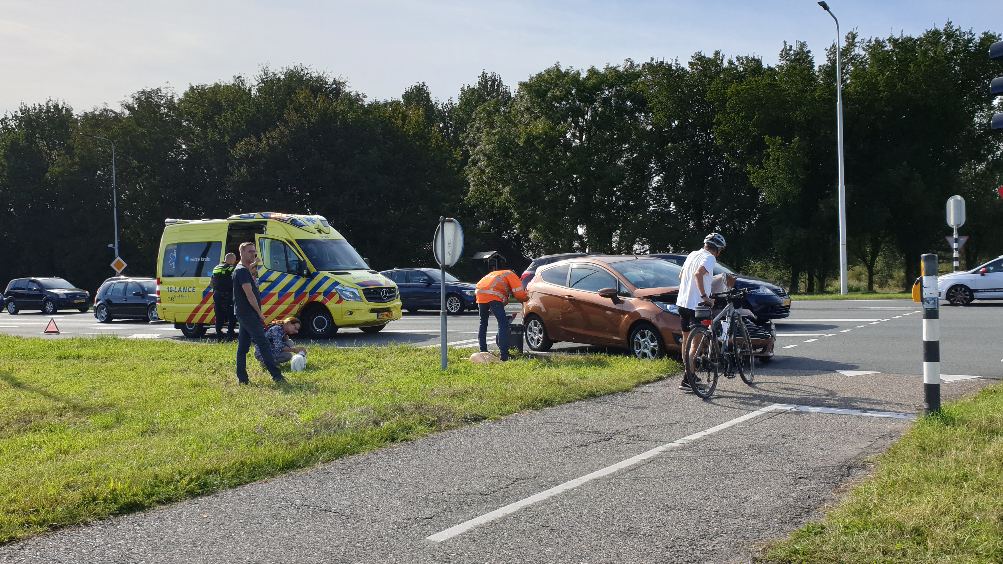 Kop-staartbotsing met gewonde op de N9