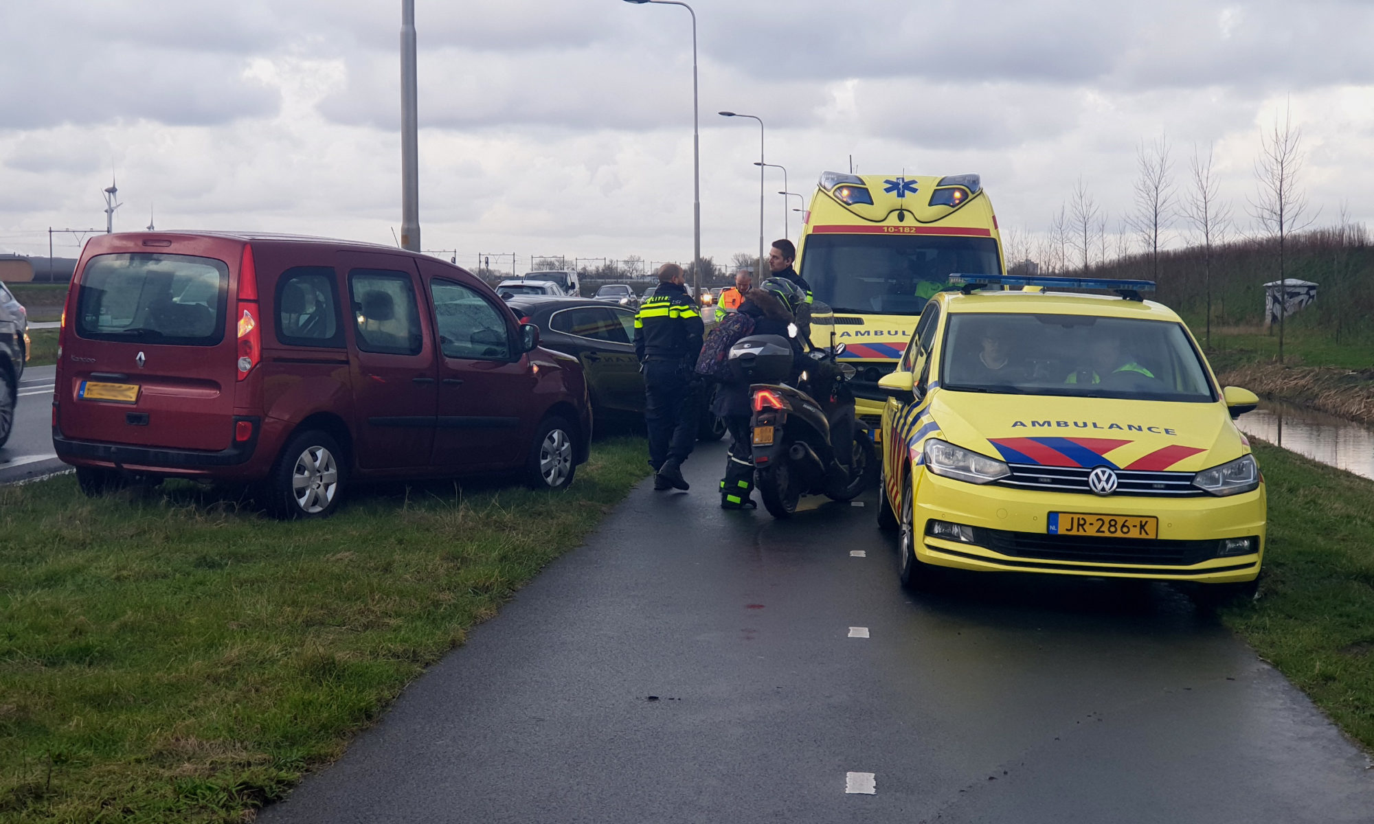 20200226 HHW filevorming door kop-staartbotsing op N242 in Heerhugowaard