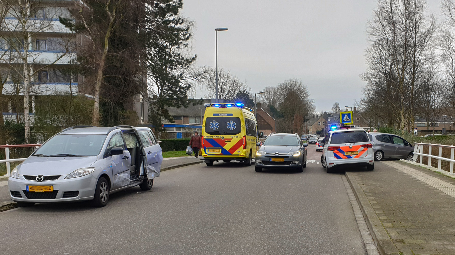 Ongeval op Terborchlaan in Alkmaar: flinke materiële schade