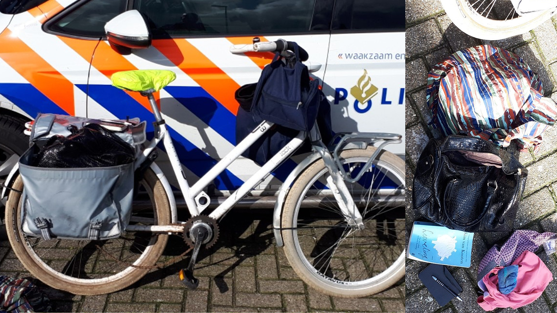 Vermoedelijk gestolen fiets met spullen wacht nog steeds op eigenaresse