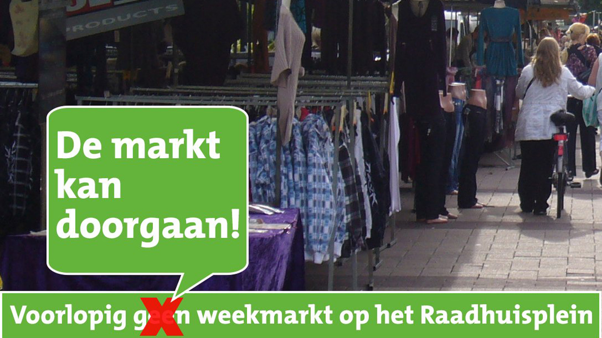 Foutje gemeente: toch wel Weekmarkt op het Raadhuisplein in Heerhugowaard