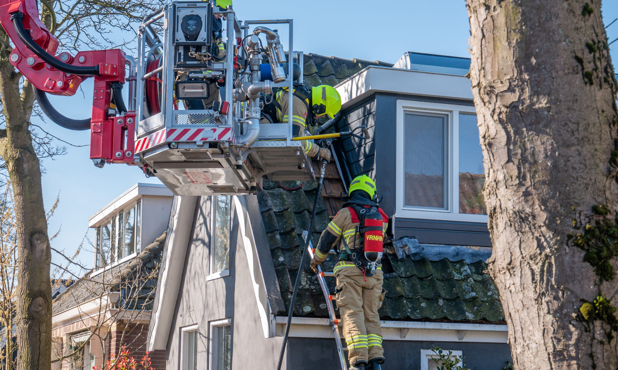 Brand tijdens het klussen in huis aan Bovenweg te Sint Pancras