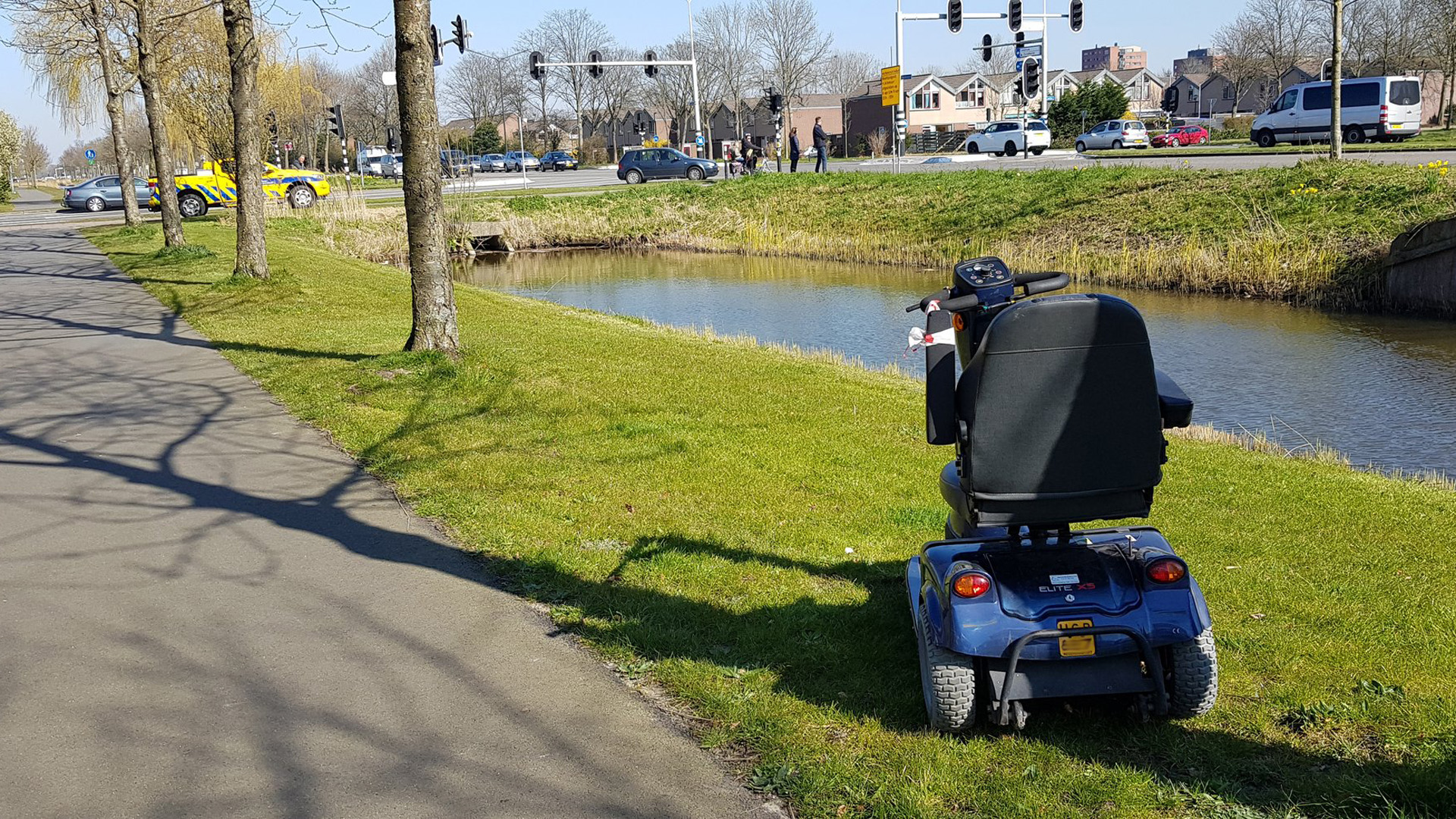 Verlaten scootmobiel gevonden langs Westtangent, nabij G. Rietveldweg