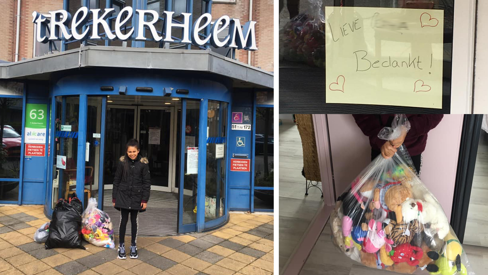 Meisjes verzamelen rond 100 knuffels voor ouderen in 't Rekerheem