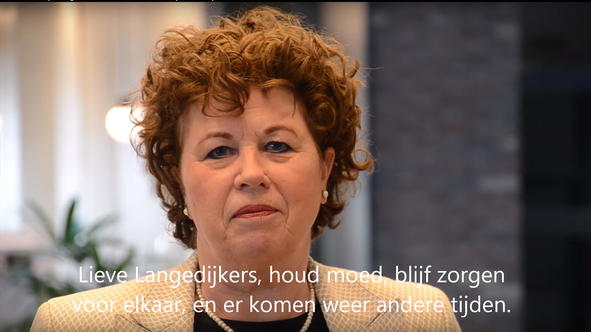 Videoboodschap burgemeester Kompier: "We zijn supertrots op hoe u het doet tot nu toe"