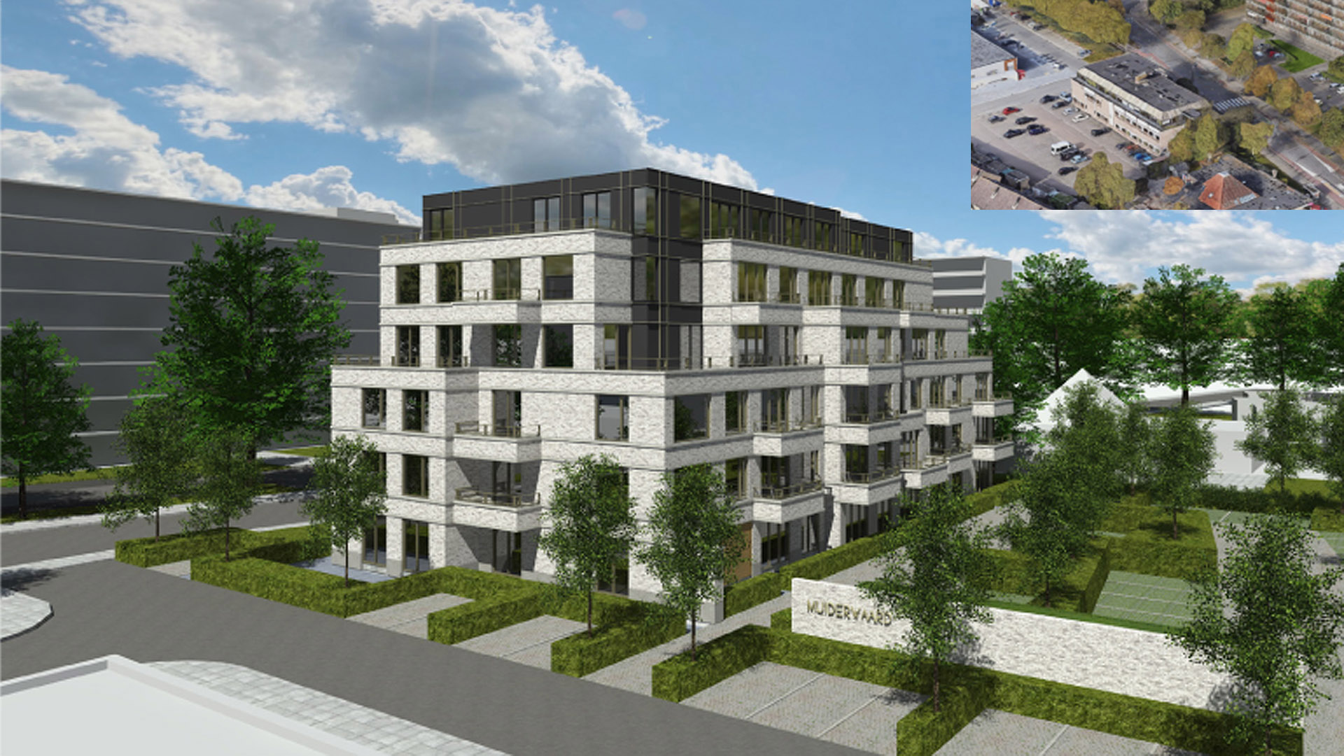 Nieuwbouw aan de Muiderwaard; 50 huurwoningen in plaats van kantorencomplex