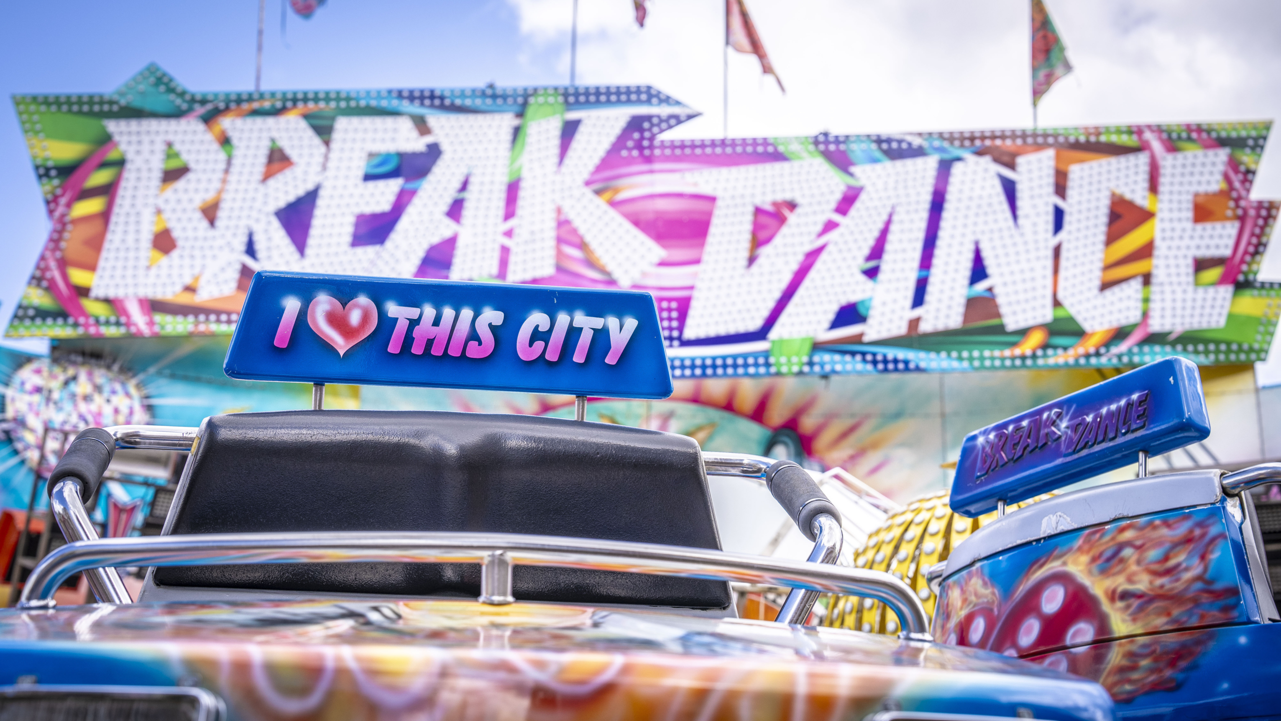 Kermisattractie "Break Dance" in Alkmaar