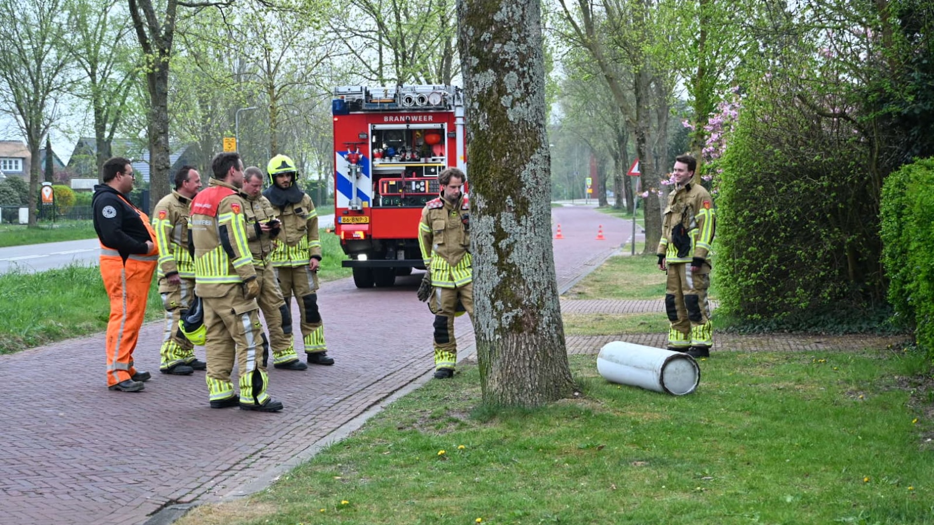 Brandweer Bergen rukt uit voor sissende gasfles